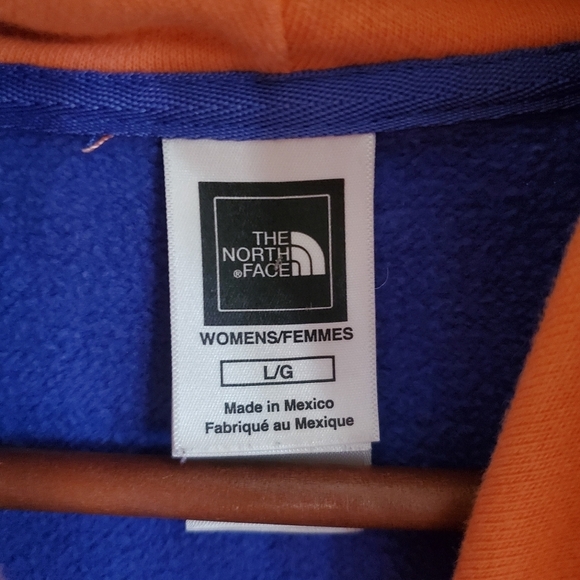THE NORTH FACE LOGO PULLOVER HOODIE PURPLE CORAL WOMANS SZ LG - Picture 4 of 6